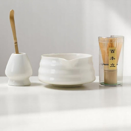 Service à Thé Japonais - ZenMatchaTeaSet™ - Blanc