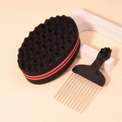 Brosse Cheveux Bouclés - CurlStylingSet™ - Rose avec Peigne
