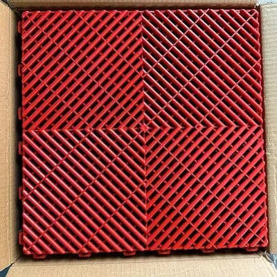 Dalle de Sol Garage - GarageFloorMat™ - Rouge