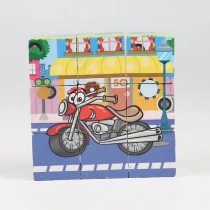 Puzzle en Bois - CubeMontessori™ - Moyens de Transport