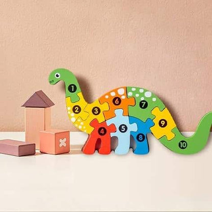 puzzle en bois - MacaronPuzzle™ - dinosaure