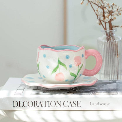 Tasse à Café - CozyBloomCup™ - Tulipe Rose
