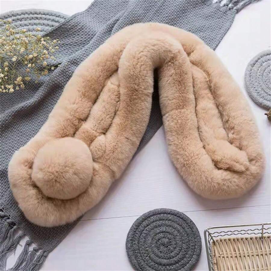 Écharpe Femme Hiver - CozyFurWrap™ - Marron