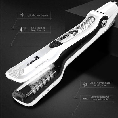 Lisseur Vapeur - VaporBrush™ - Blanc