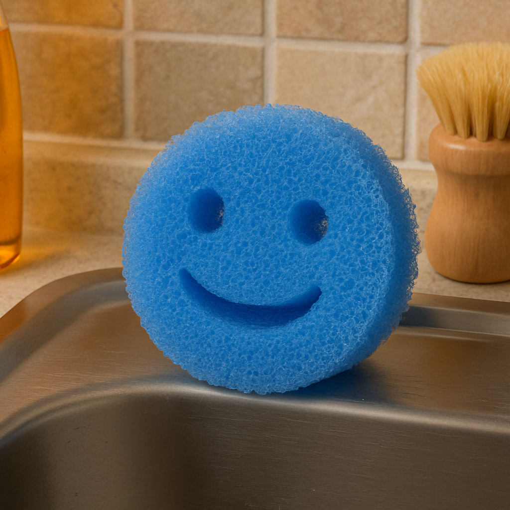 Eponge Smiley - SpongeJoy™ - Bleu
