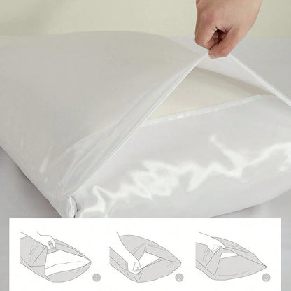 Taie d'Oreiller en Satin - SatinDreamPillow™ - Blanc