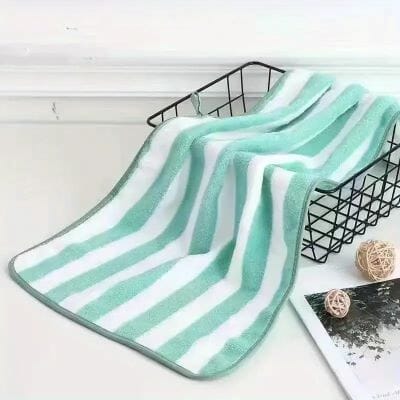 Serviette Microfibre - PetTowel™ - Rayures Menthe Douce