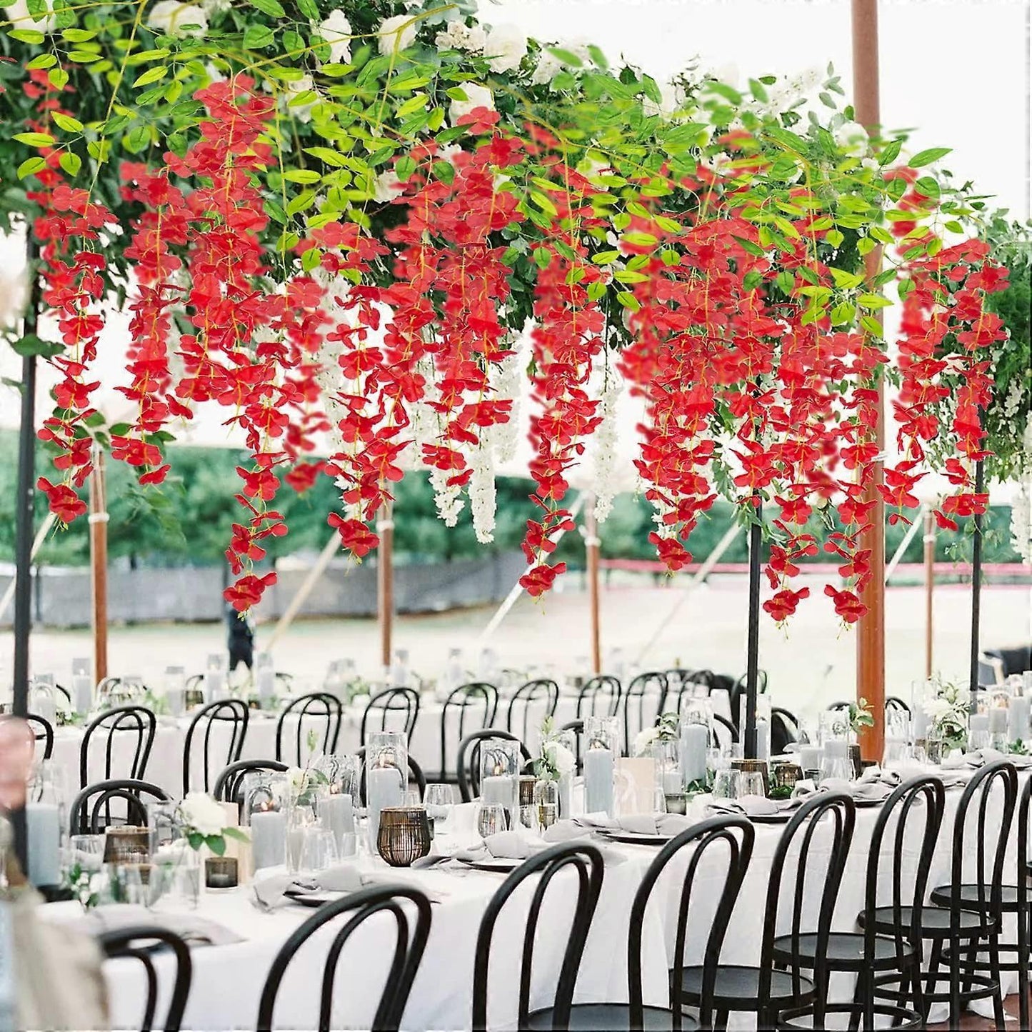 Guirlande Fleurs  - SilkBloom™ - Rouge