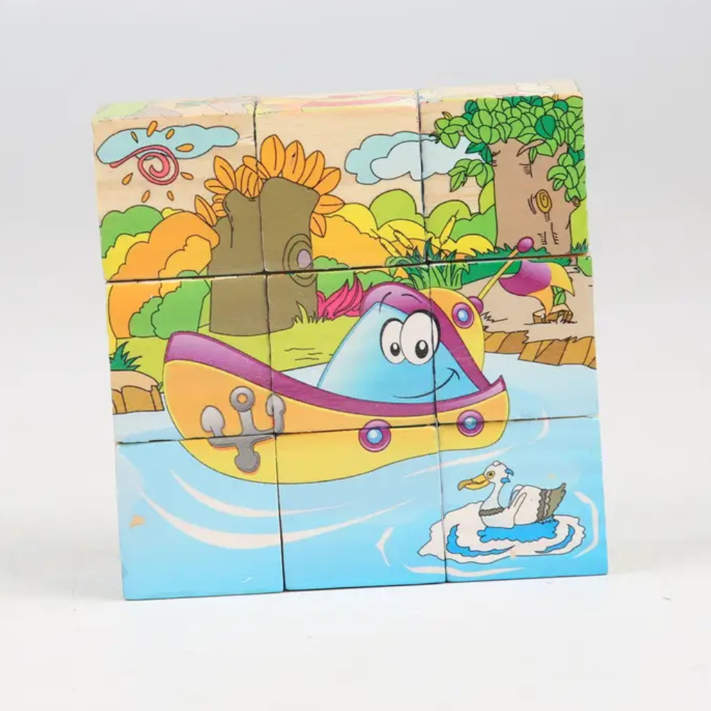 Puzzle en Bois - CubeMontessori™ - Moyens de Transport