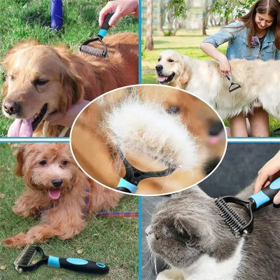 Brosse pour Chien - TangleFree™ - Bleu