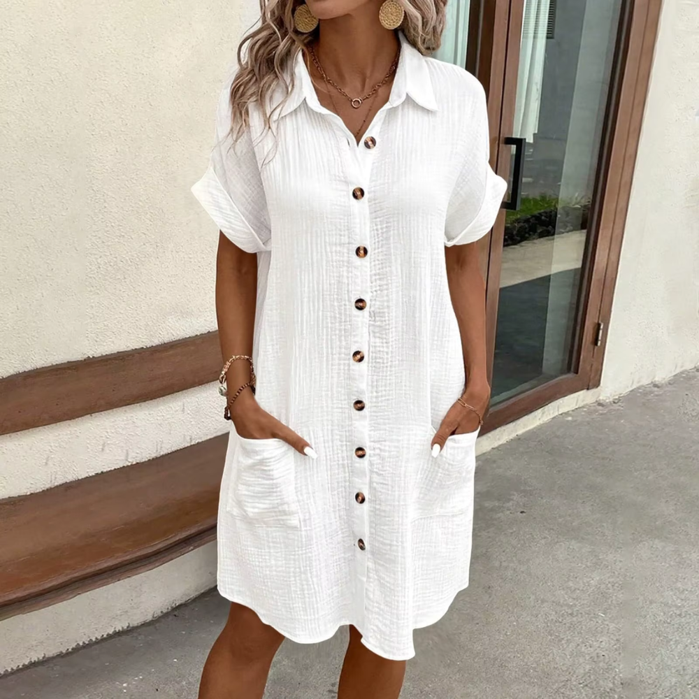 Robe d'Été Femme - LinéaDress™ - Blanc
