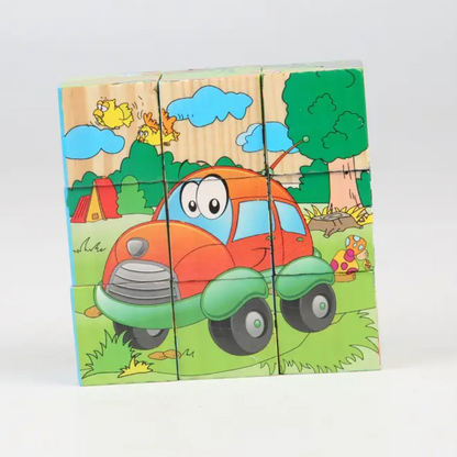 Puzzle en Bois - CubeMontessori™ - Moyens de Transport