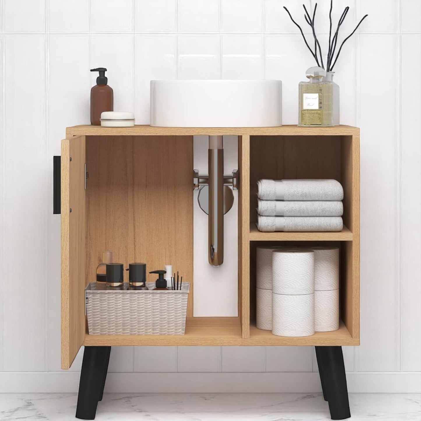 Rangement Sous Évier - UnderSinkCabinet™ - Chêne Clair