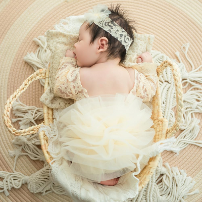 Robe Bébé Fille - BabyGirlPhotoDress™ - Beige