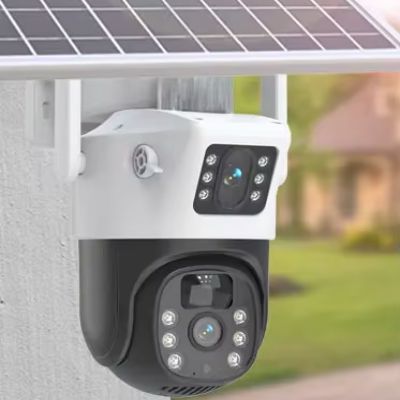 caméra extérieur solaire - SolarCamera™ - Blanc
