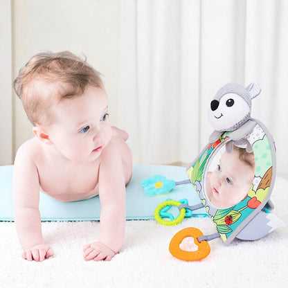 Miroir Voiture pour Bebe - SafeViewBabyMirror™ - Loup Gris