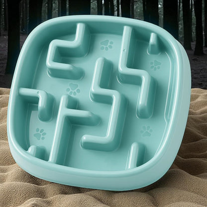 Gamelle Chat - PawSlowFeeder™ - Bleu