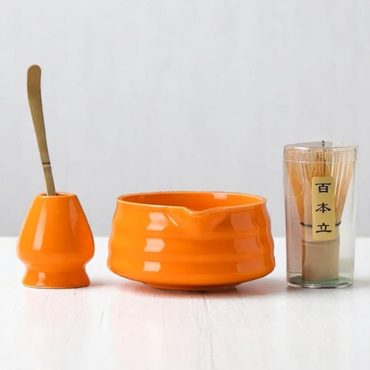 Service à Thé Japonais - ZenMatchaTeaSet™ - Orange