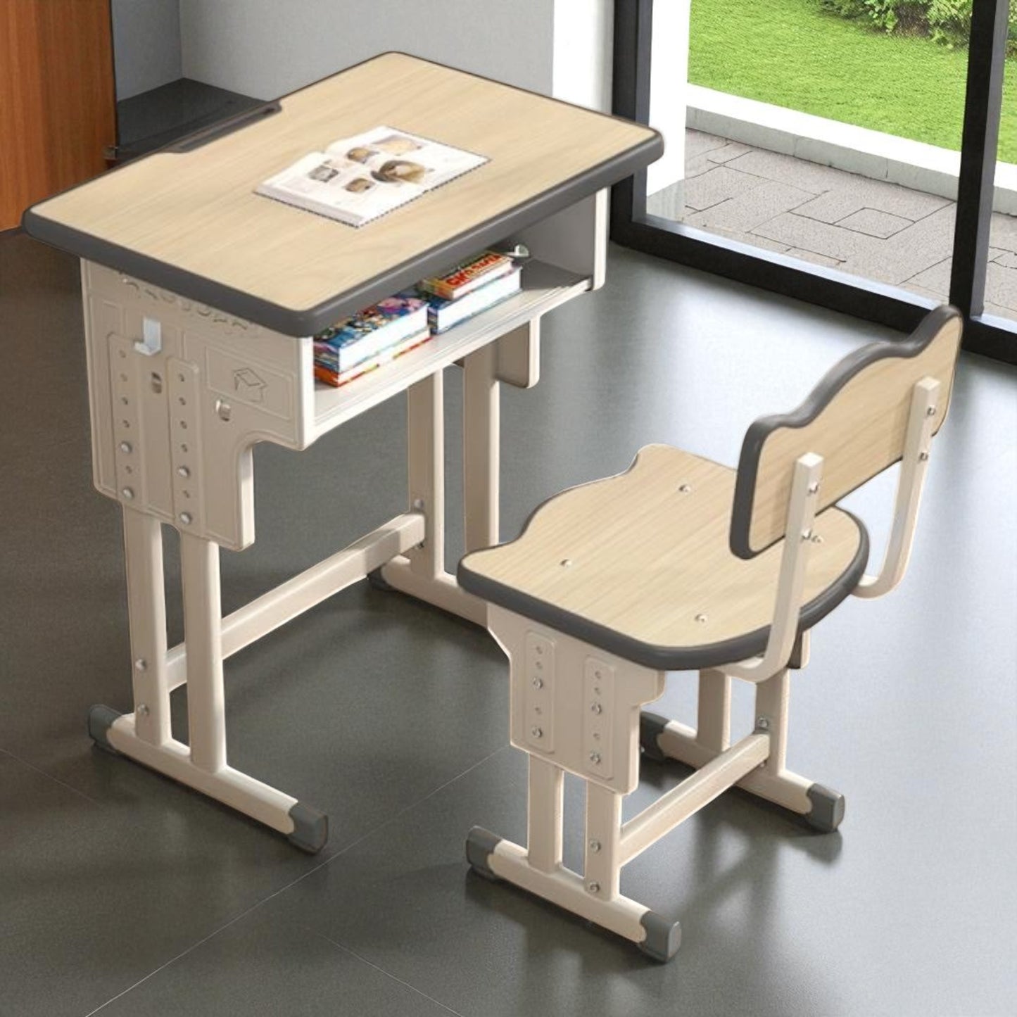 Bureau pour Enfant - GrowStudySet™ - Classique Beige