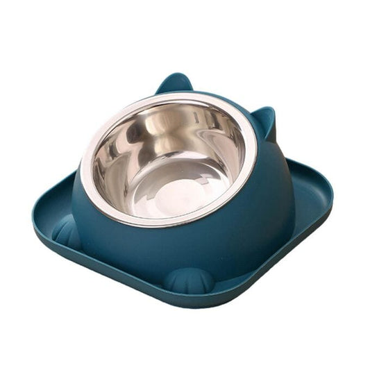Gamelle Chat - CatTiltProof™ - Bleu