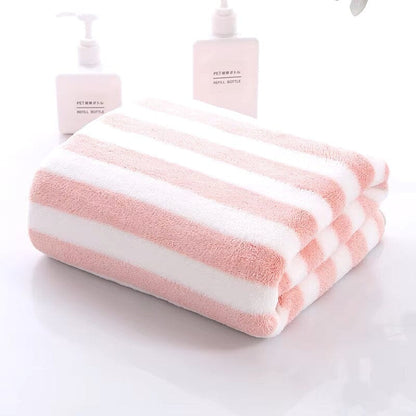Serviette Microfibre - PetTowel™ - Rayures Rose Pâle