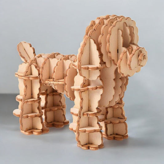 Puzzle 3D en Bois - WoodGenius™ - Caniche