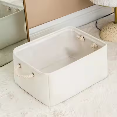 Panier de Rangement - LinenFoldBasket™ - Blanc