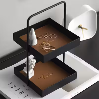 Présentoir à Bijoux - NordicJewelryStand™ - Carré Marron