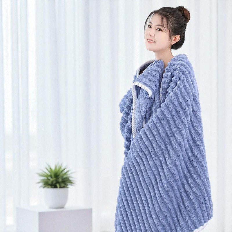 Serviette de Bain - CoralVelourBathTowel™ - Bleu