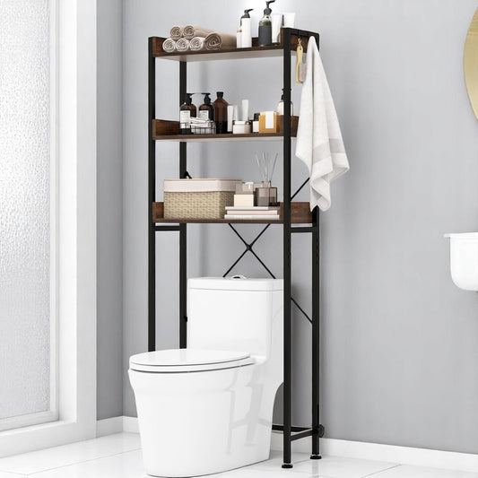 Meuble WC - OverToiletStorageRack™ - Noir