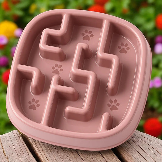 Gamelle Chat - PawSlowFeeder™ - Rose