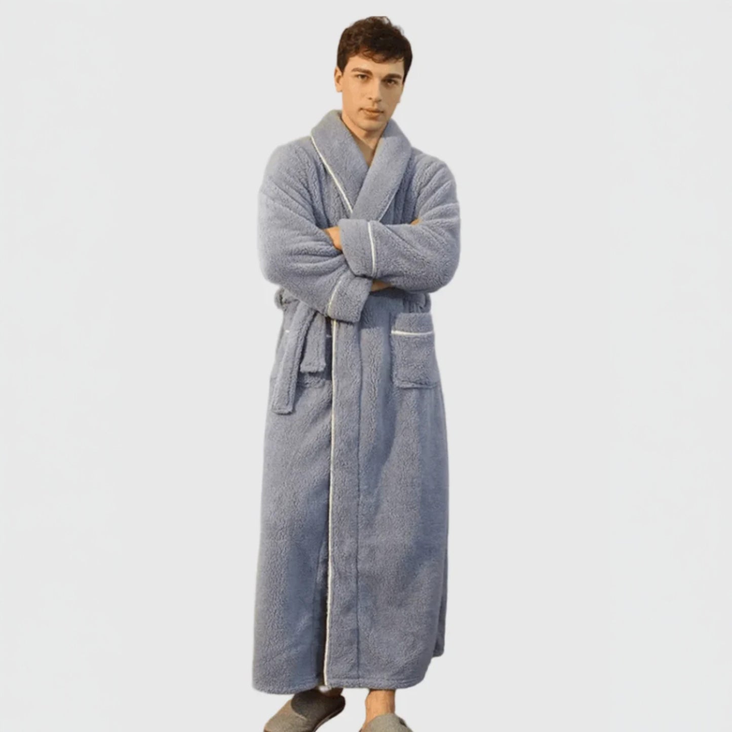 Peignoir De Bain - CozyCottonBathRobe™ - Gris