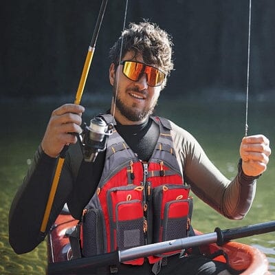 Gilet de Peche - FishingVestOutdoor™ - Rouge