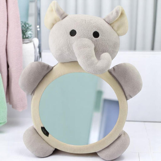 Miroir Voiture pour Bebe - SafeViewBabyMirror™ - Éléphant Gris