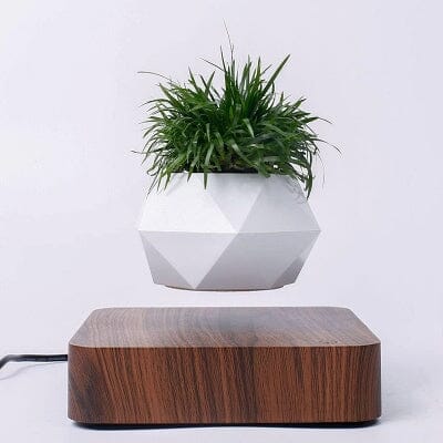 Pot de Fleurs Intérieur - LevitatingPot™ - Blanc&marron