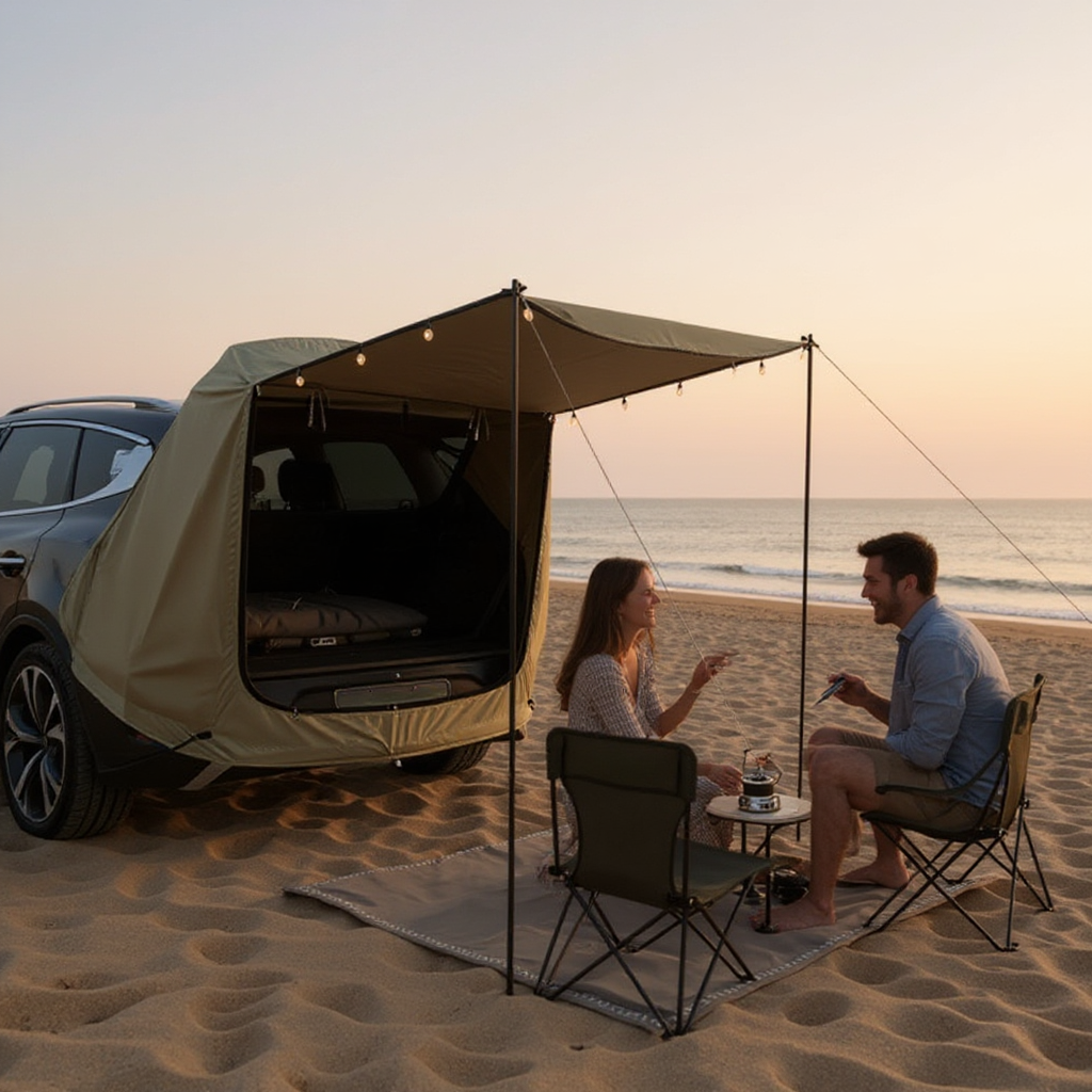 Tente pour Voiture - TailgateDome™ - Blanc