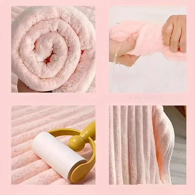 Serviette de Bain - CoralVelourBathTowel™ - Rose