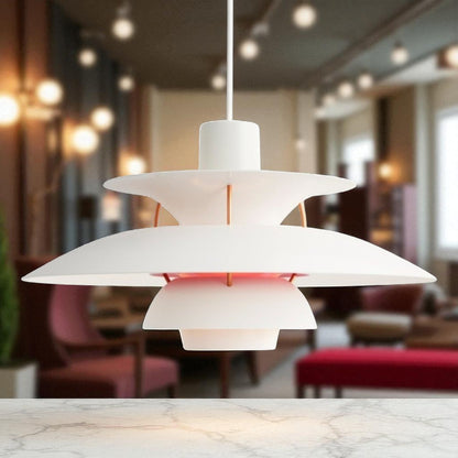 Lustre Plafond - UmbrellaLED™ - Blanc & Rose