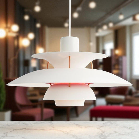 Lustre Plafond - UmbrellaLED™ - Blanc & Rose