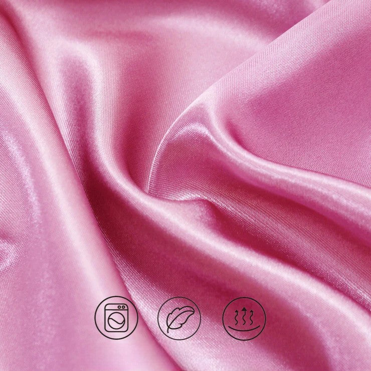 Taie d'Oreiller en Satin - SatinDreamPillow™ - Rose