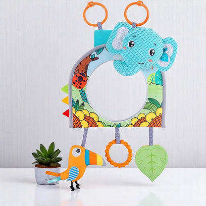 Miroir Voiture pour Bebe - SafeViewBabyMirror™ - Éléphant Bleu