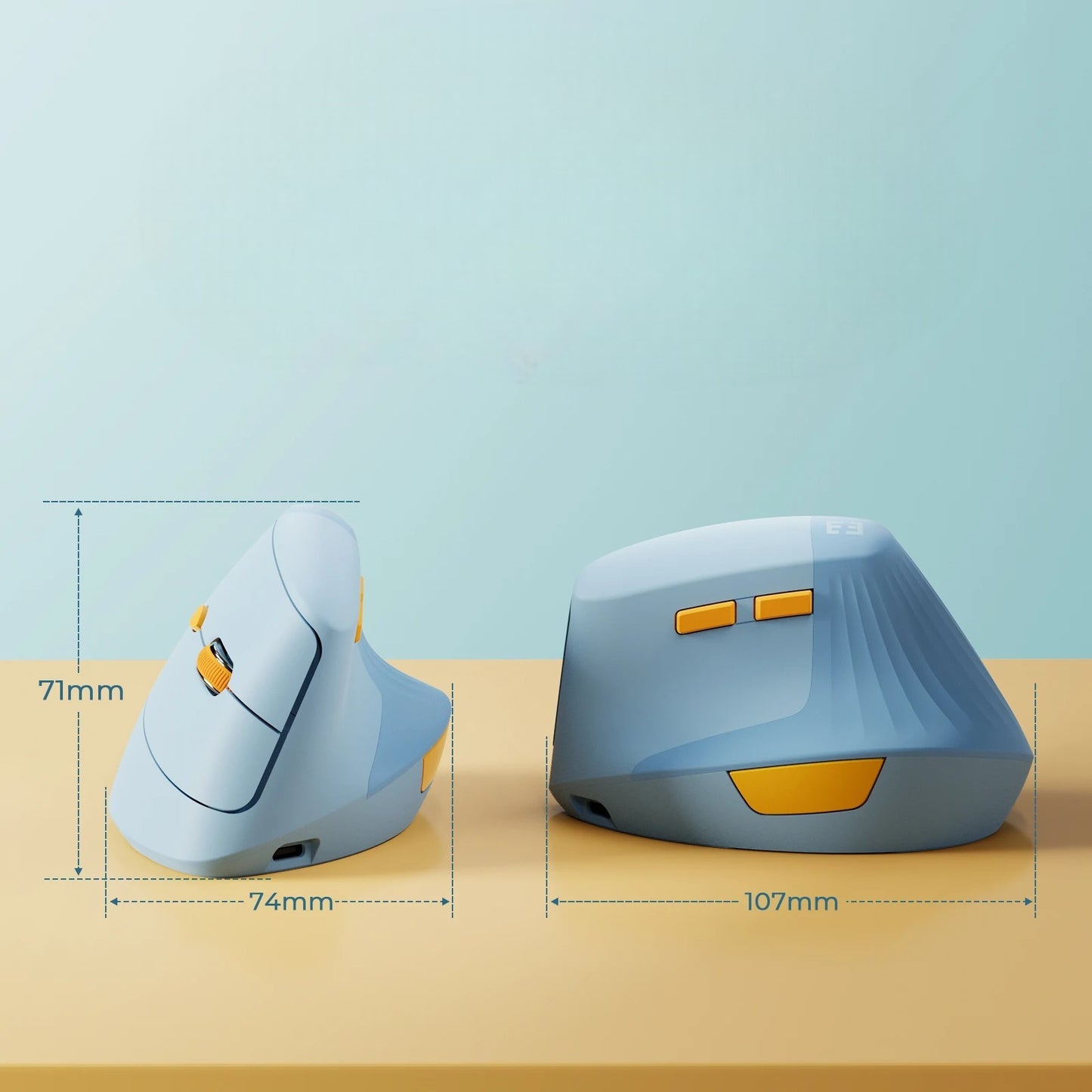 Souris Verticale - ErgoClickPro™ - Bleu