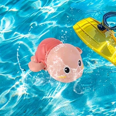 Jouet bain bébé - NewBabyBathToys™ - Tortue rose