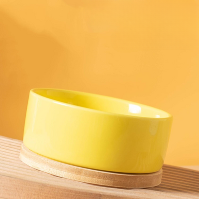 Gamelle pour Chat - WarmSipCatBowl™ - Jaune