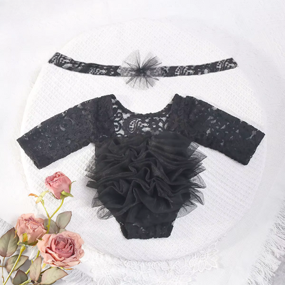 Robe Bébé Fille - BabyGirlPhotoDress™ - Noir