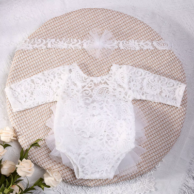 Robe Bébé Fille - BabyGirlPhotoDress™ - Blanc