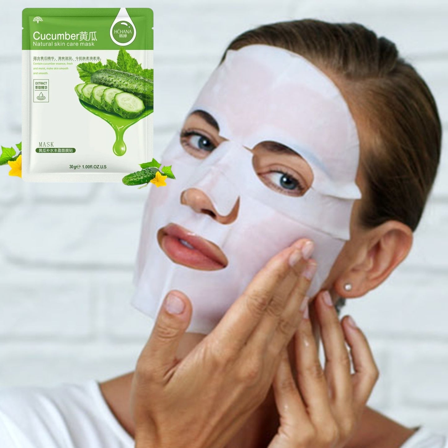 Masque Facial - GlowSkinSheet™ - Concombre