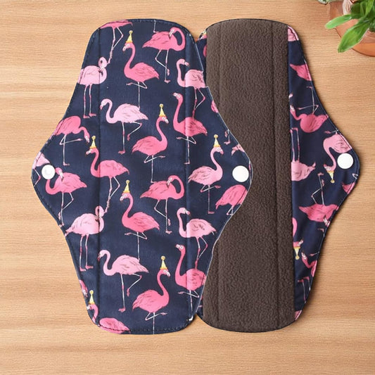 Serviette Hygiénique Lavable - EcoReusablePads™ - Flamingo