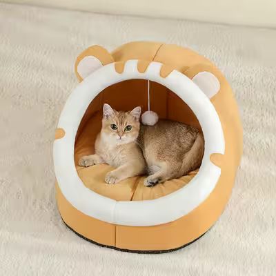 Niche pour Chat - CozyCatBed™ - Jaune
