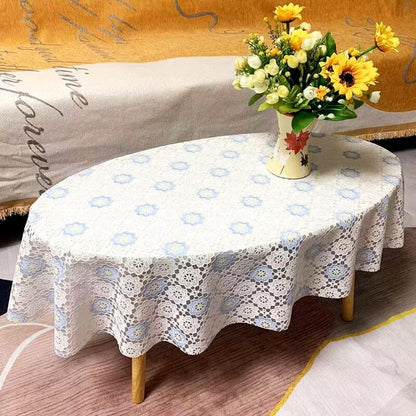 TableGuard™ - Dentelle Bleu Blanc